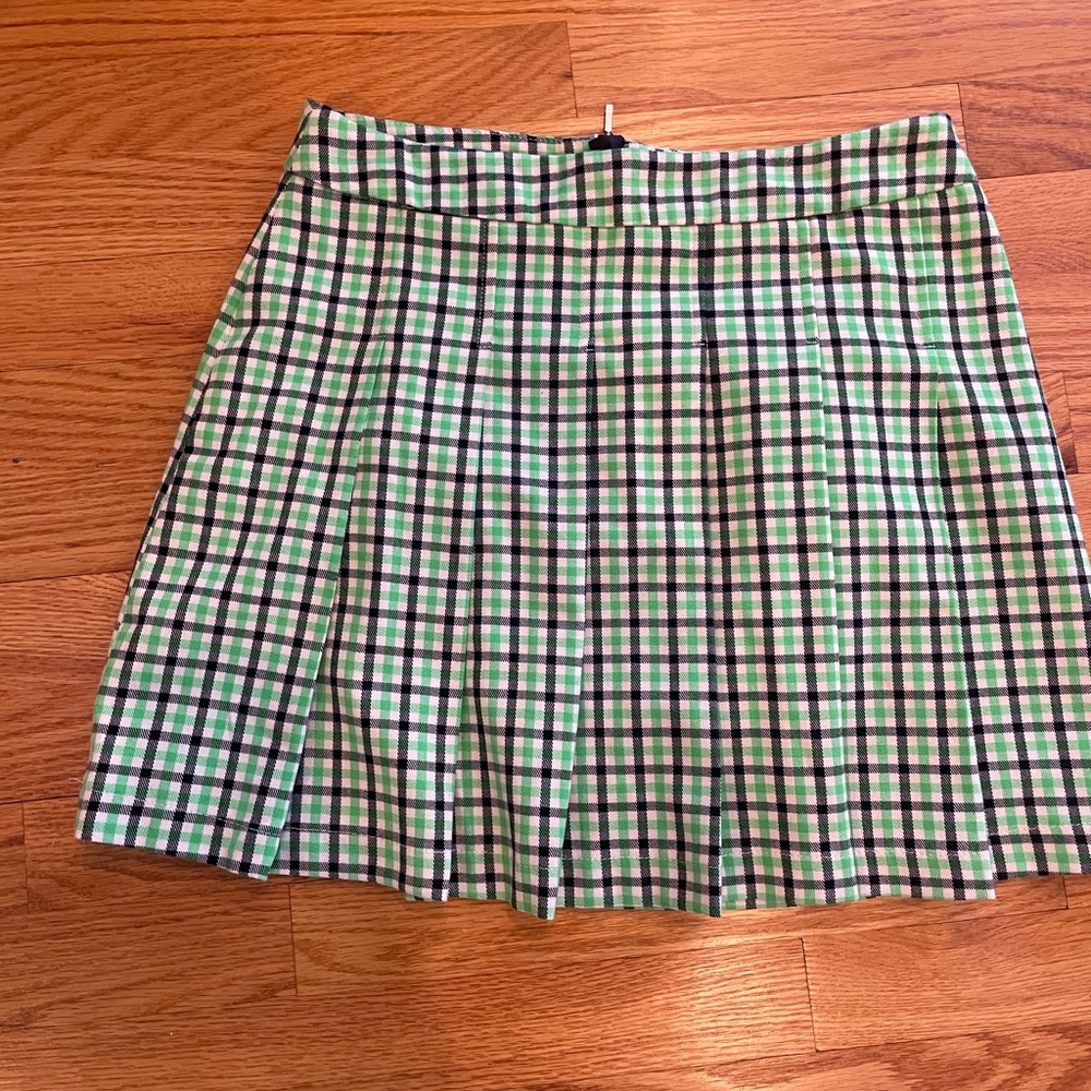 Top Shop Green Plaid Women's Skirt Size 6